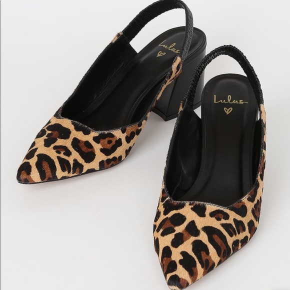 NWT Lulus Bixby Leopard Calf Hair Leather Pumps - Picture 2 of 4